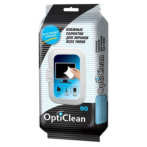 Салфетки для уборки OPTI CLEAN Влажные салфетки для экранов цена и фото