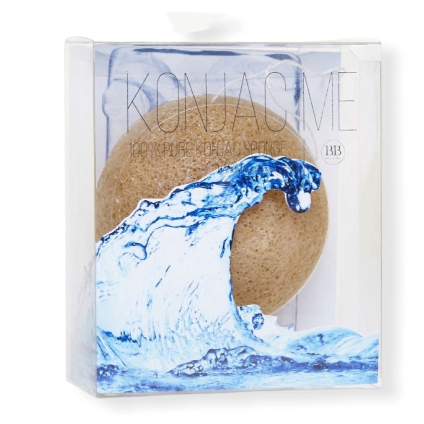 Изображение товара BEAUTY BAR Воздушный конжаковый спонж мочалка Konjac Me для умывания лица, конняку зеленый чай, 1 шт.