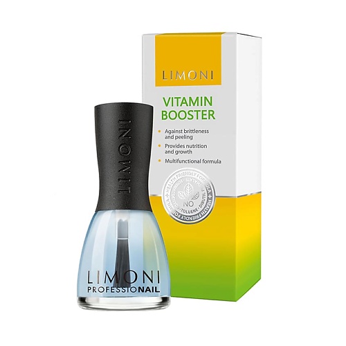 LIMONI Топ и база для крепления и роста ногтей с витаминами  Vitamin Booster domix солевой коктейль для укрепления хрупких ломких ногтей dgp ps 75