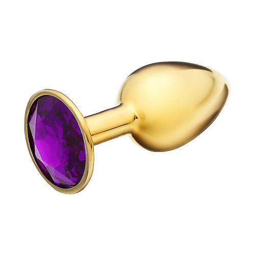 ОКИ-ЧПОКИ Анальная пробка, с тёмно-фиолетовым кристаллом оки чпоки анальная пробка с тёмно фиолетовым кристаллом в форме сердца