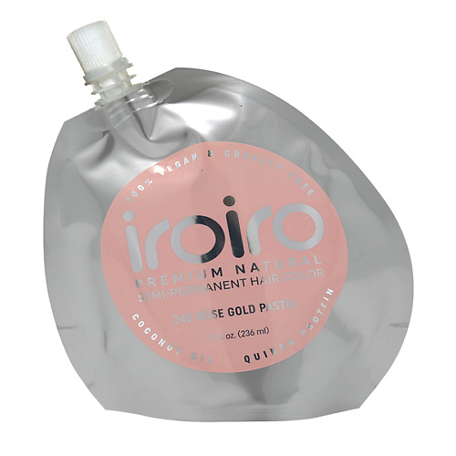 IROIRO Семи-перманентный краситель для волос 240 ROSE GOLD Розово-золотой iroiro семи перманентный краситель для волос 230 aqua аква