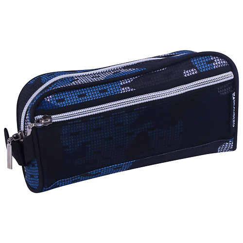 BRAUBERG Пенал-косметичка с ручкой, карман из сетки, Storm рюкзак туристический 70 л отдел на шнурке наружный карман 2 боковые сетки синий серый