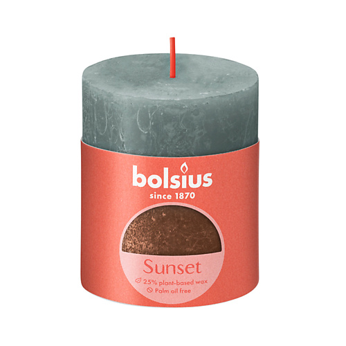 BOLSIUS Свеча рустик Sunset эвкалипт+медь 260 bolsius свеча в стекле classic 80 розовая 764