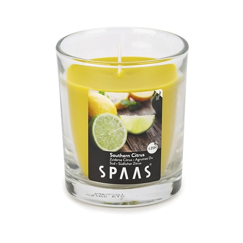 SPAAS Свеча ароматическая в стакане Южный цитрус 1 spaas свеча ароматическая в декорированном стакане тепло костра 1