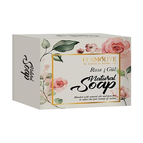 Мыло твердое COSMOLIVE Мыло натуральное розовое rose natural soap мыло твердое cosmolive мыло натуральное с козьим молоком goat milk natural soap