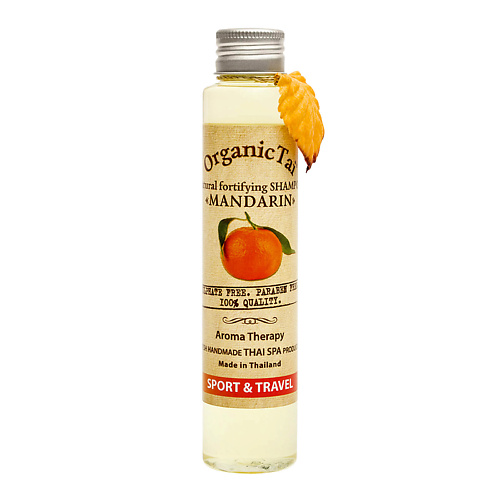 фото Organictai шампунь для волос женский безсульфатный от выпадения волос мандарин