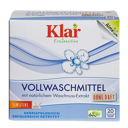KLAR Стиральный порошок на мыльном орехе для белого и прочноокрашенного белья 1100