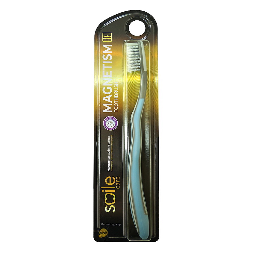 Изображение товара Зубная щетка SMILE CARE МАГЕНИЗМ средняя с магнитной головкой и разноуровневой щетиной