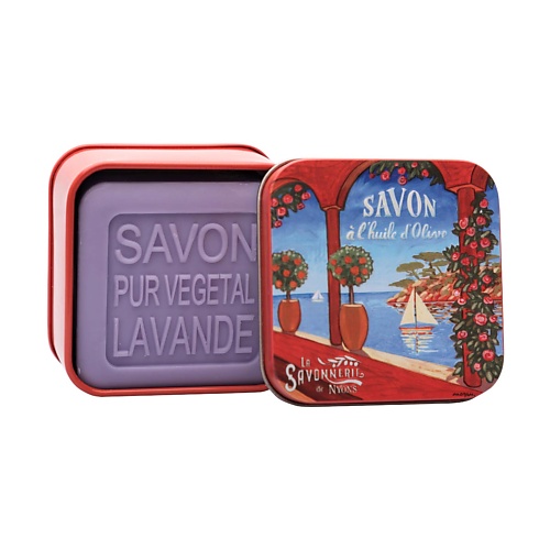 LA SAVONNERIE DE NYONS Мыло с лавандой Ривьера 100 la savonnerie de nyons марсельское мыло в форме куба с лавандой 100 0