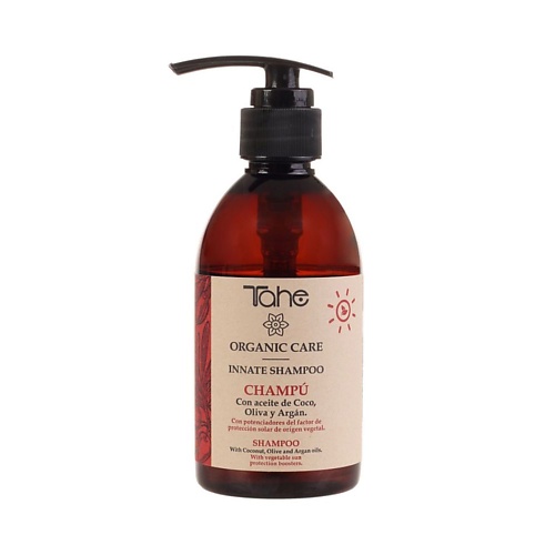 TAHE Солнцезащитный бессульфатный шампунь ORGANIC CARE SOLAR-INNATE SHAMPOO 300 tahe шампунь солнцезащитный для волос botanic solar sensitive shampoo 400