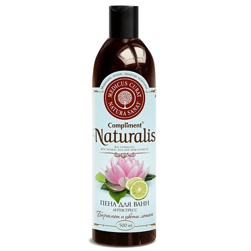 COMPLIMENT Пена для ванн антистресс, бергамот и цветы лотоса Naturalis 500.0 поп ит игрушка антистресс с пузырьками радужный кактус