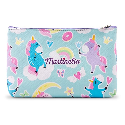 MARTINELIA Детская косметичка на молнии сумка детская поясная единорожка с пайетками на молнии голубой