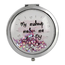 Зеркало для макияжа карманное (make up makes me happy)