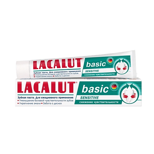 LACALUT Зубная паста basic sensitive 75 зубная паста lacalut pure white 75 мл