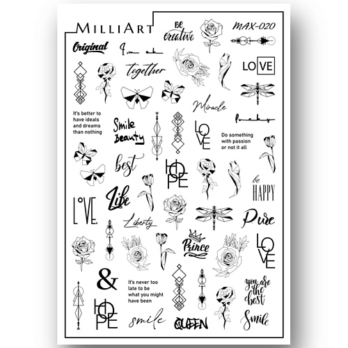 Купить MILLIART NAILS Слайдер дизайн для ногтей 2D MAX-020