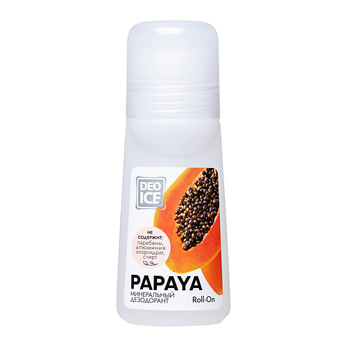 DEOICE Минеральный дезодорант Roll-On Papaya
