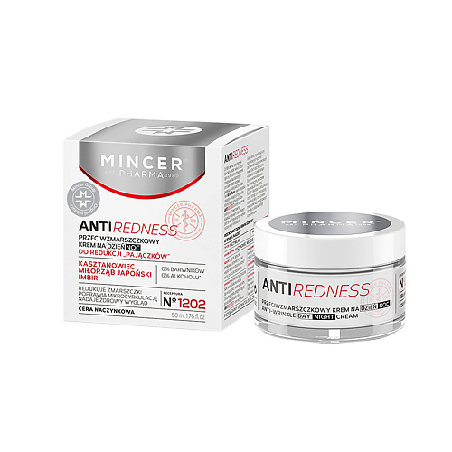 

MINCER EST PHARMA 1989 Дневной и ночной крем для лица от морщин и красных звездочек AntiRedness 50.0, Дневной и ночной крем для лица от морщин и красных звездочек AntiRedness