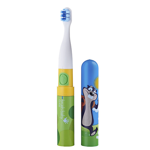 Электрическая зубная щетка BRUSH-BABY Звуковая зубная щетка Go-Kidz Mikey, от 3 лет электрическая зубная щетка brush baby kidzsonic звуковая зубная щетка единорог от 3 лет