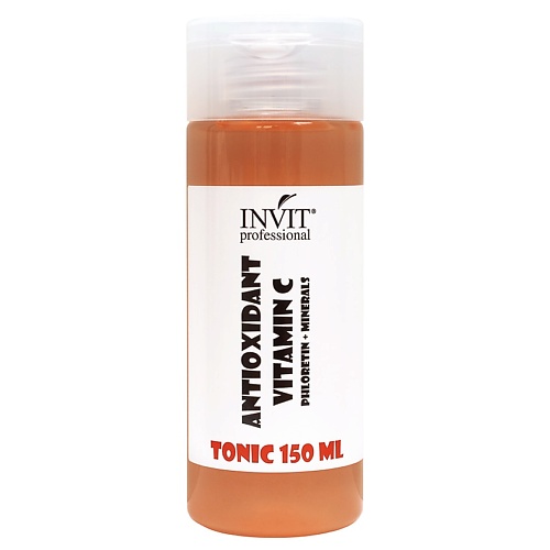 Тоник для лица INVIT Тоник-антиоксидант для очищения лица с витамином С, флоретином и минералами тоник для глубокого очищения пор invit vitamin c 150 мл