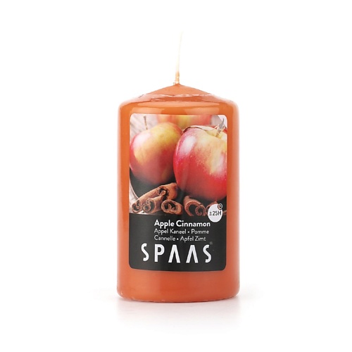 Свеча SPAAS Свеча-столбик ароматическая Яблоко с корицей