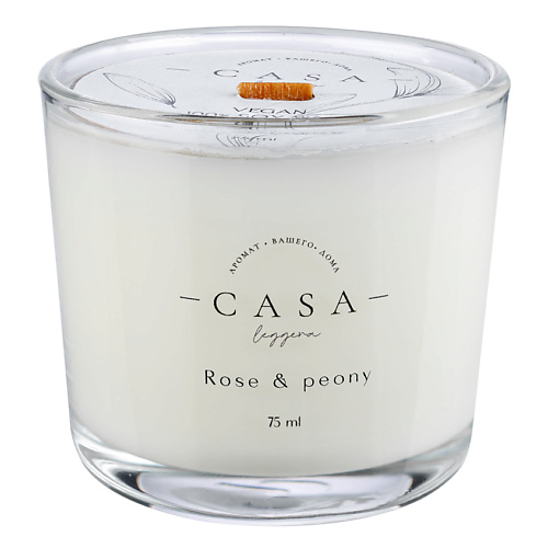CASA LEGGERA Свеча в стекле Rose&Peony 75 anna rozenmeer ароматическая свеча crystallized rose