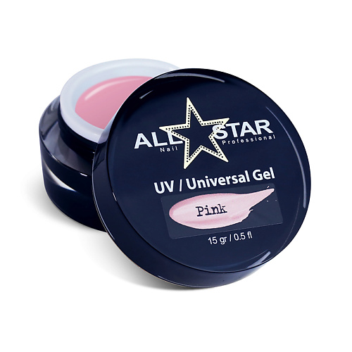Гель для наращивания ногтей ALL STAR PROFESSIONAL Гель для  моделирования ногтей, UV-Universal Gel Clear