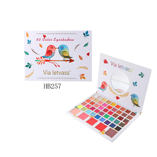

FARRES Тени для век 50 цветов LOVE BIRDS, Тени для век 50 цветов LOVE BIRDS
