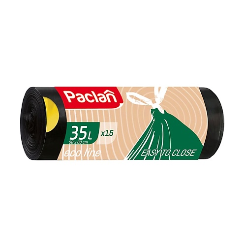 пакеты для мусора paclan premium с тесьмой 35 15 шт Мешок для мусора PACLAN Eco line Мешки для мусора, с тесьмой, 35л