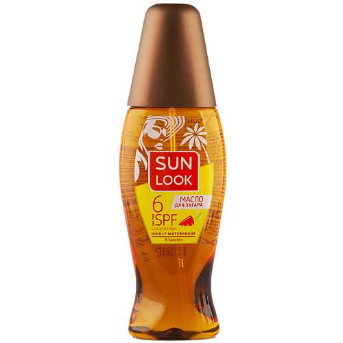 Солнцезащитное масло для лица и тела SUN LOOK Масло для загара с бета-каротином spf-6 цена и фото
