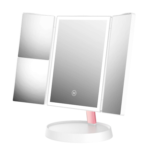 JORDAN&JUDY Зеркало для макияжа NV549, с трёхцветной подсветкой и увеличением hasten зеркало косметическое c x7 увеличением и led подсветкой – has1811