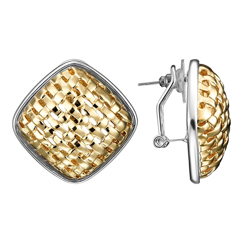 Изображение товара UVI JEWELLERY Фактурные двухцветные серьги, Комбинированный