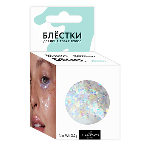 Глиттеры DECO. Блестки для лица, тела и волос by Miami tattoos