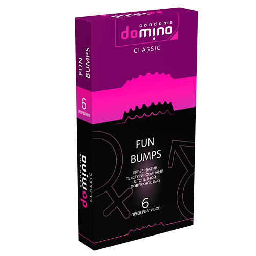 Презервативы и лубриканты DOMINO CONDOMS Презервативы DOMINO CLASSIC Fun Bumps 6