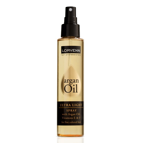 масло спрей для тонких и тусклых волос lorvenn argan oil ultra light spray 125 мл Масло для волос LORVENN HAIR PROFESSIONALS Ультра-легкое масло-спрей ARGAN OIL ULTRA LIGHT