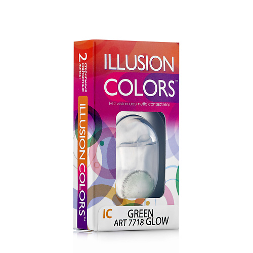 Купить ILLUSION Цветные контактные линзы ILLUSION GLOW GREEN