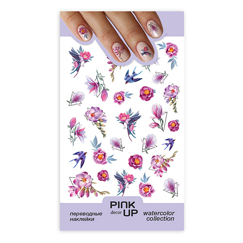 Для ногтей PINK UP Наклейки для ногтей WATERCOLOR