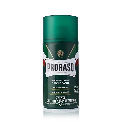 PRORASO Пена для бритья освежающая с маслом эвкалипта и ментолом 300 proraso пена защитная для бритья с алоэ и витамином е 300 мл