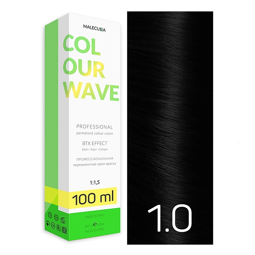 

Профессиональная перманентная крем-краска Colour Wave 1.0 Интенсивный Черный