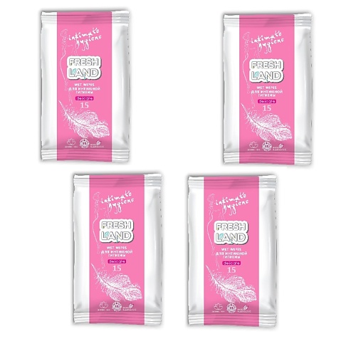 фото Freshland набор влажных салфеток для интимной гигиены