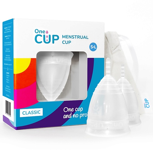 ONECUP Набор менструальных чаш Classic прозрачный размеры S и L