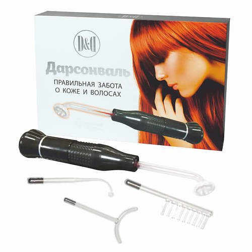 Техника для тела D&D Дарсонваль IM-02 для волос, лица и тела, 4 насадки