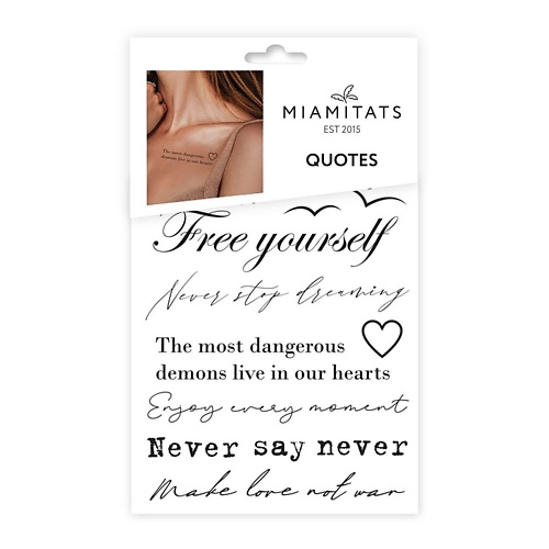 

MIAMITATS Переводные мини-тату Quotes, Переводные мини-тату Quotes