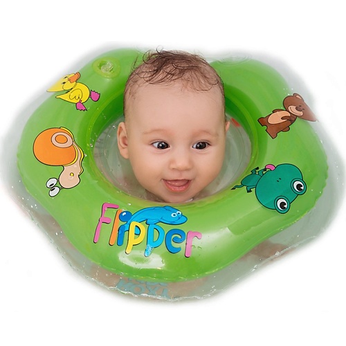 Надувной круг ROXY KIDS Надувной круг на шею для купания малышей Flipper фото