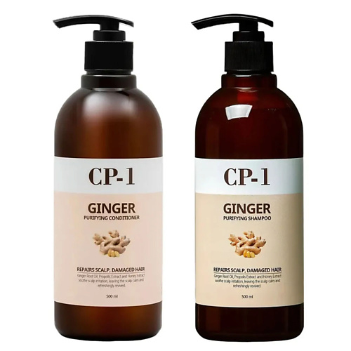 фото Esthetic house набор для ухода за волосами шампунь и кондиционер cp-1 ginger purifying