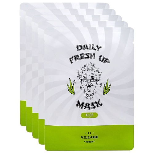 VILLAGE 11 FACTORY Набор тканевых масок с экстрактом алоэ Daily Fresh Up Mask Aloe