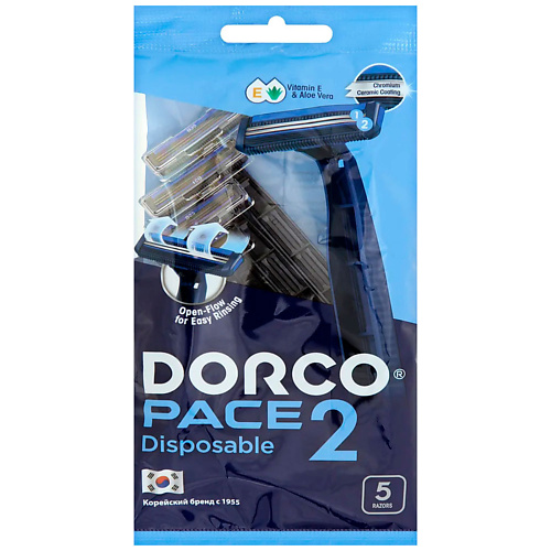Станок для бритья DORCO Бритвы одноразовые PACE2, 2-лезвийные цена и фото