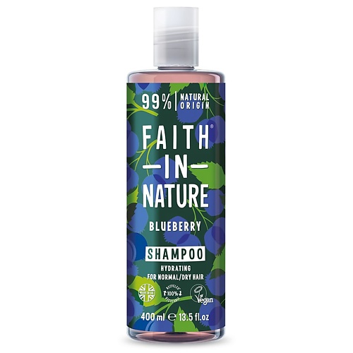 FAITH IN NATURE Шампунь для волос увлажняющий с экстрактом черники (для нормальных и сухих волос)