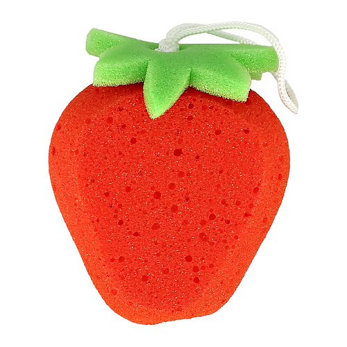 deco мочалка шар для тела синтетическая оранжевая hearts DECO. Губка для тела со шнурком strawberry