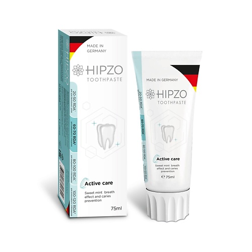 HIPZO Зубная паста ЭКТИВ КЕА сладкая мята для свежести дыхания и защиты от кариеса 75мл