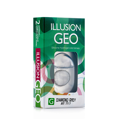 Купить ILLUSION Цветные контактные линзы ILLUSION GEO Diamond grey